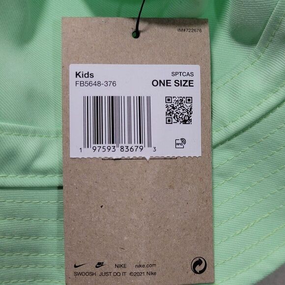 Nike Apex Futura Bucket Hat Kid Youth One Size Green Unisex Outdoor Boy Girl NEW - Picture 9 of 12